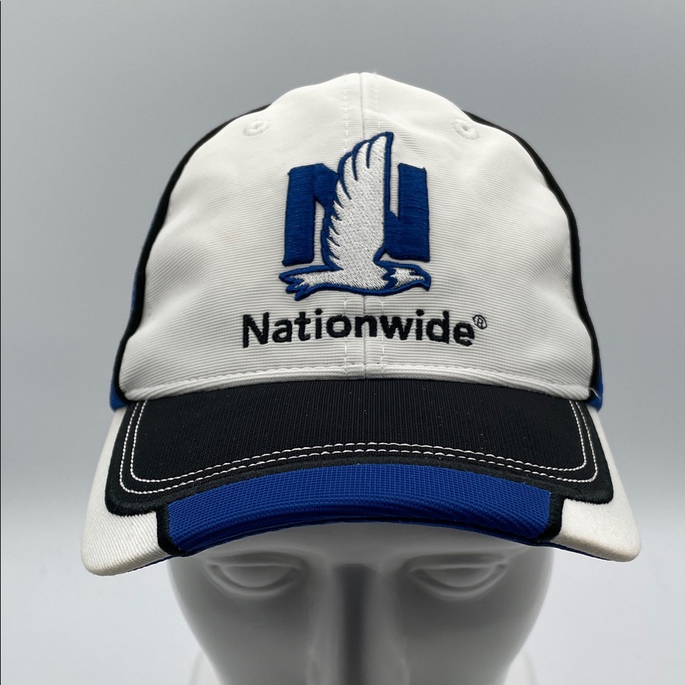 NASCAR Nationwide Dale Jr 88 Embroidered Logo Baseball Cap White Blue Sm/Med Hat